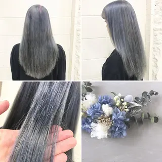 ロング カラー "PEPPU "所属・派手髪、ハイトーン ショートヘアShinのヘアスタイル