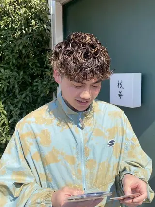 パーマ メンズ ☘️カワベ　ユキヒト /EDAME 店長のヘアスタイル