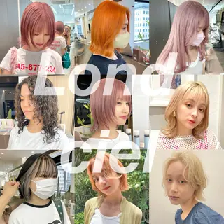 セミロング カラー ♥️ブリーチ/ボブ/ レイヤー♥️maiのヘアスタイル