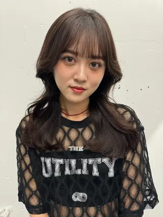 ミディアム カラー Pia/KIRIA /福岡美容室のヘアスタイル