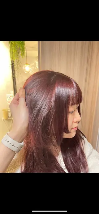 ロング カラー 暖色カラー/ おおいえひびきのヘアスタイル