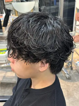パーマ メンズ fifth men's原宿所属・fifth/原宿/ シャドウパーマ/カズのヘアスタイル