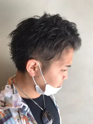 メンズ 上石神井メンズパーマ 飯田徹のヘアスタイル