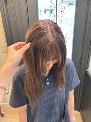 セミロング カラー Fukuma Karinのヘアスタイル
