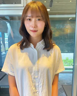 セミロング カラー パーマ nambu-GARDEN所属・上田 昂雅のヘアスタイル