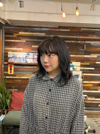 ミディアム カラー パーマ ヘアアレンジ 🧃吉祥寺/レイヤー カット/カサイ🧃のヘアスタイル