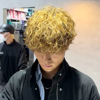 ショート カラー パーマ メンズ 【メンズ特化】 笹目純のヘアスタイル