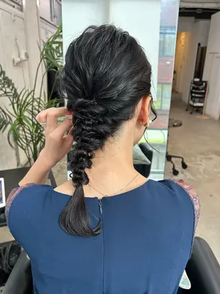 ヘアアレンジ 透明感カラー・ 髪質改善🩵イケダのヘアスタイル