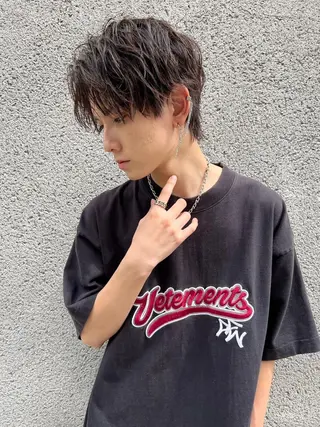 カラー フェザーパーマ 🪶⛓️安部侑希のヘアスタイル