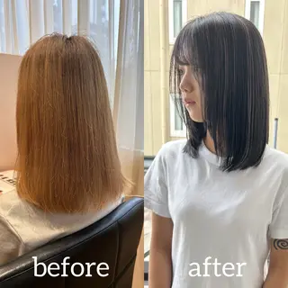 セミロング カラー 伊藤 皓亮のヘアスタイル