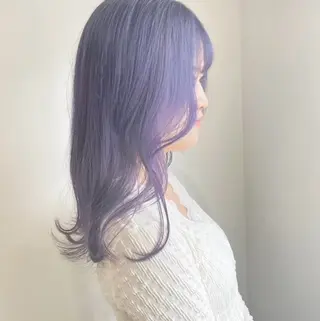 セミロング カラー ✨透明感ブリーチ✨ 髪質改善カラー✨のヘアスタイル