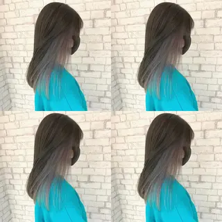 ミディアム カラー ダメージレスカラー /透明感カラー 上長のヘアスタイル