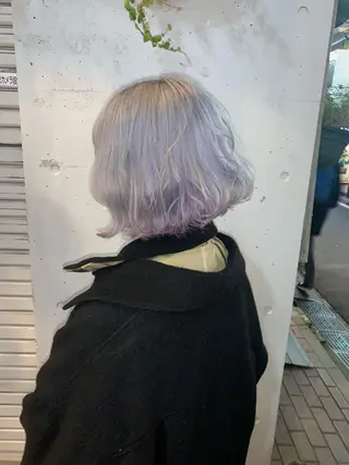 ミディアム カラー ピンクベージュ/新潟 万代/高橋桃葉🍑のヘアスタイル