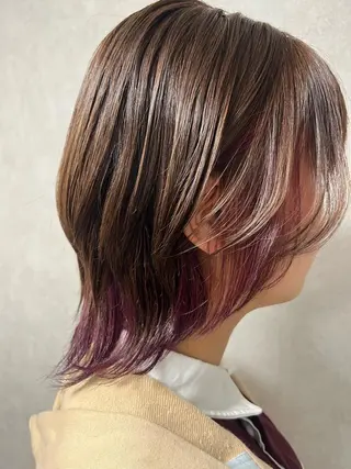 ミディアム カラー MIKOTO/マンツ ーマン/髪質改善🤎のヘアスタイル