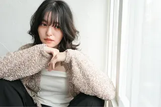 ミディアム 【ROSSO】 SHUHEIのヘアスタイル