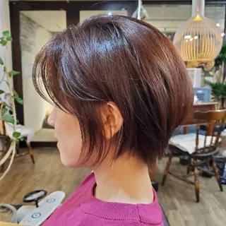 ショート カラー パーマ フリーランス所属・韓国ヘア レイヤー くびれヘアMATSUのヘアスタイル
