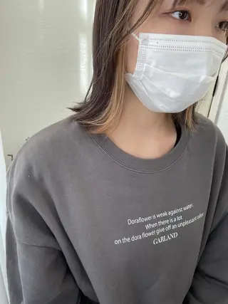 ミディアム カラー fio マナミのヘアスタイル