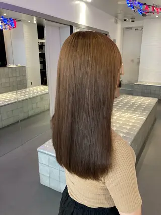 セミロング 💎韓国Style透 明感カラー💜あかねのヘアスタイル