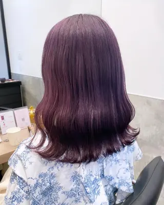 セミロング カラー 💗ガーリーヘア🎀 saki💗のヘアスタイル