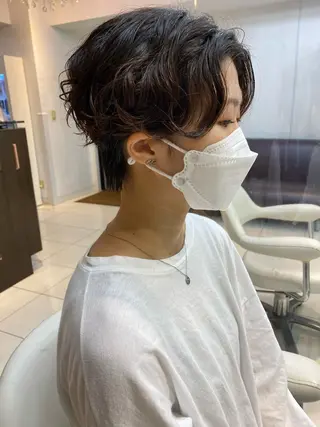 ショート パーマ アレンジ&ショート 💙YUKINOのヘアスタイル