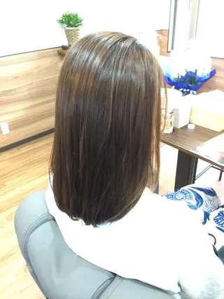 ミディアム Annon プライベートサロンのヘアスタイル