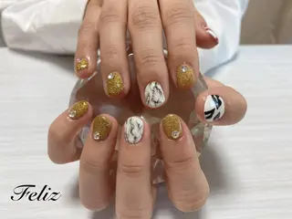 ネイル 痛ネイル/ワンホン/ フィルイン/長さだしのネイルデザイン