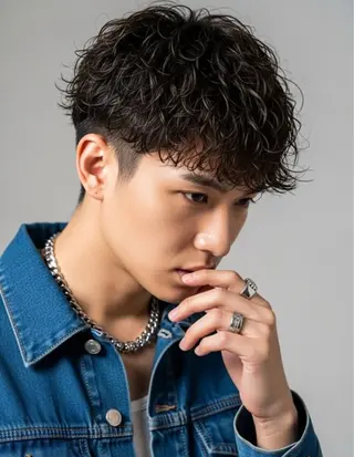 パーマ メンズ kearny-men's perm&men's cut- 北千住所属・メンズカット/ パーマ特化/イッチーのヘアスタイル