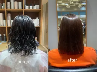 ミディアム 縮毛矯正/レイヤー /ひかるのヘアスタイル