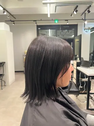 ミディアム カラー kei/透明感カラー /縮毛矯正/メンズのヘアスタイル