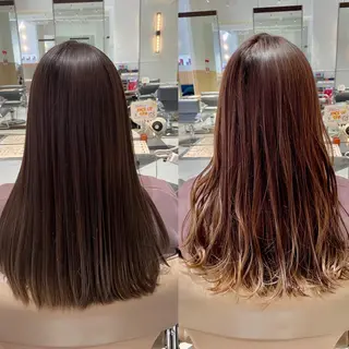 セミロング カラー 谷合 貴志のヘアスタイル