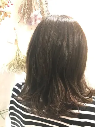 ミディアム カラー パーマ ヘアアレンジ akari ♡のヘアスタイル