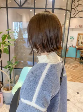 ショート カラー ボブ韓国風レイヤー 髪質改善/畠中ケントのヘアスタイル