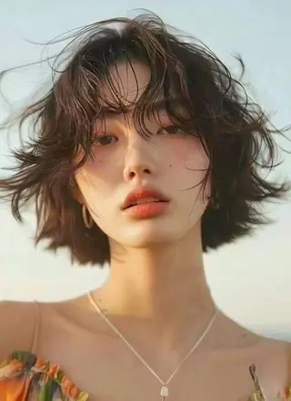 ミディアム パーマ Kingdom元町店所属・ヘアメイク金坂 /カットカラー/のヘアスタイル