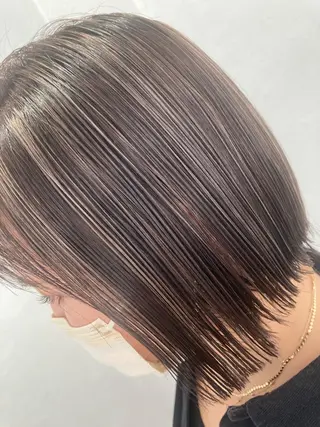 ショート カラー ブリーチ毛縮毛矯正 👑山口のヘアスタイル