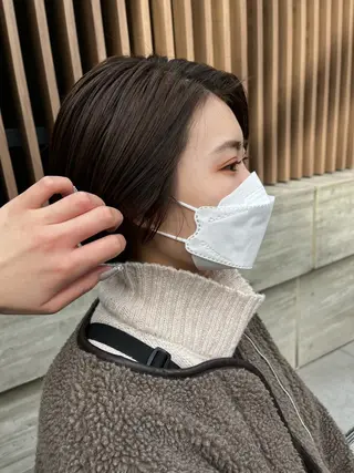 ショート ヘアアレンジ 髪質改善/縮毛矯正 艶カラー/珠聡のヘアスタイル