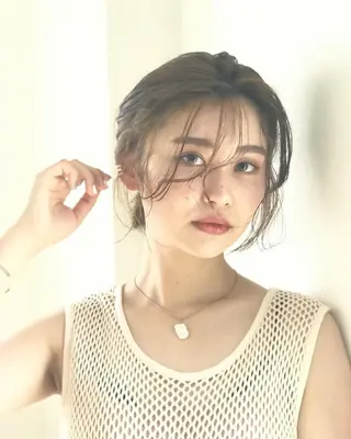 セミロング 🥛洒落髪小顔cut なら龍崎🥛のヘアスタイル