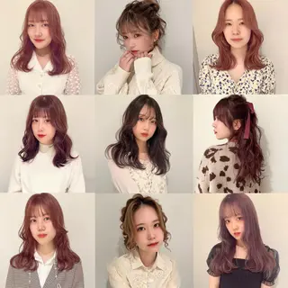 セミロング カラー ヘアアレンジ 🎀taro ブリーチなしカラーのヘアスタイル