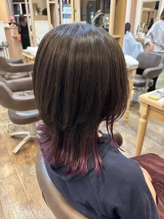 ミディアム 長嶋 花梨のヘアスタイル