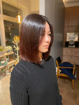 ミディアム 上里 清花のヘアスタイル