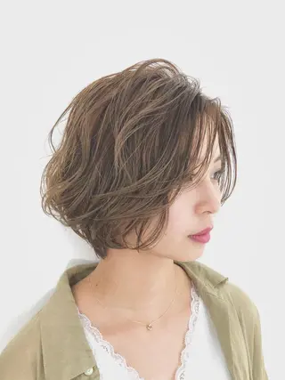 ショート カラー パーマ ヘアアレンジ GRAND OMOTESANDOのヘアスタイル