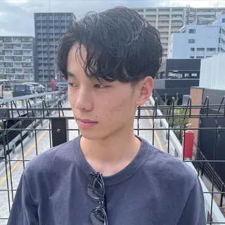 ショート パーマ メンズ メンズヘア特化 崎田 成人のヘアスタイル