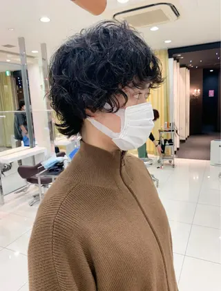 ショート カラー パーマ ヘアアレンジ メンズ 原宿パーマ kazuのヘアスタイル