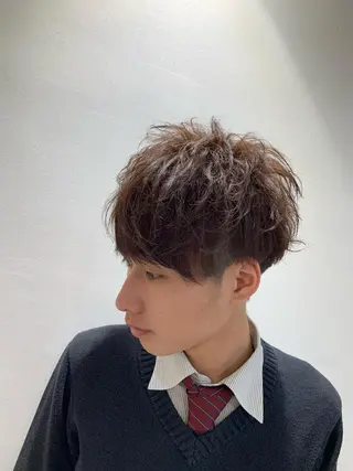 ショート ヘアアレンジ メンズ IwAsh中山所属・✂︎中山ブリーチ・ パーマ✂︎露木智也のヘアスタイル