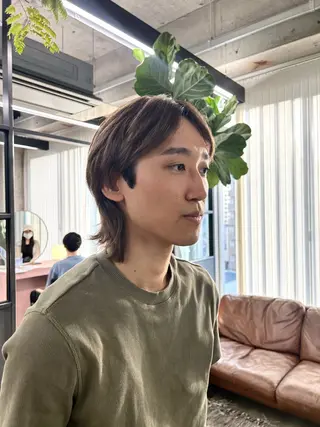 メンズ アイブロウ 松井ゆら/ 酸性ストレート/暖色のヘアスタイル