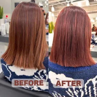 カラー 柳田 怜那のヘアスタイル