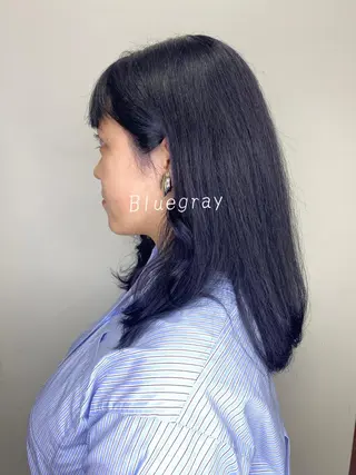 セミロング カラー ヘアアレンジ HAIRSALONLOOP所属・川上 麻梨阿のヘアスタイル