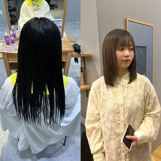 ミディアム 重里 瑠花のヘアスタイル