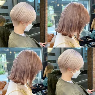 ショート ハイトーン/メンズ/ ボブ RINのヘアスタイル