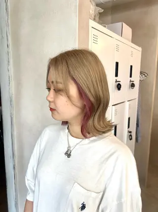ミディアム ブリーチカラー 🤎〰️Yuunaのヘアスタイル