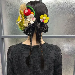 セミロング ヘアアレンジ 飯塚 沙衣のヘアスタイル
